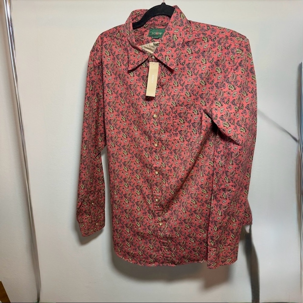 J. Crew Red Paisley Men's Shirt